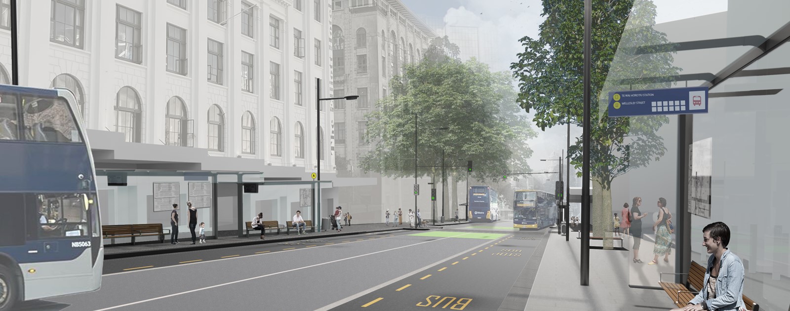 Wellesley Street bus interchange render 