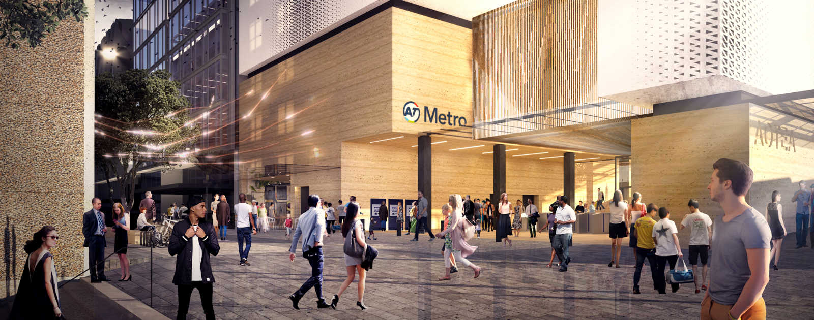 Artist’s impression of the train station in upper Albert Street.