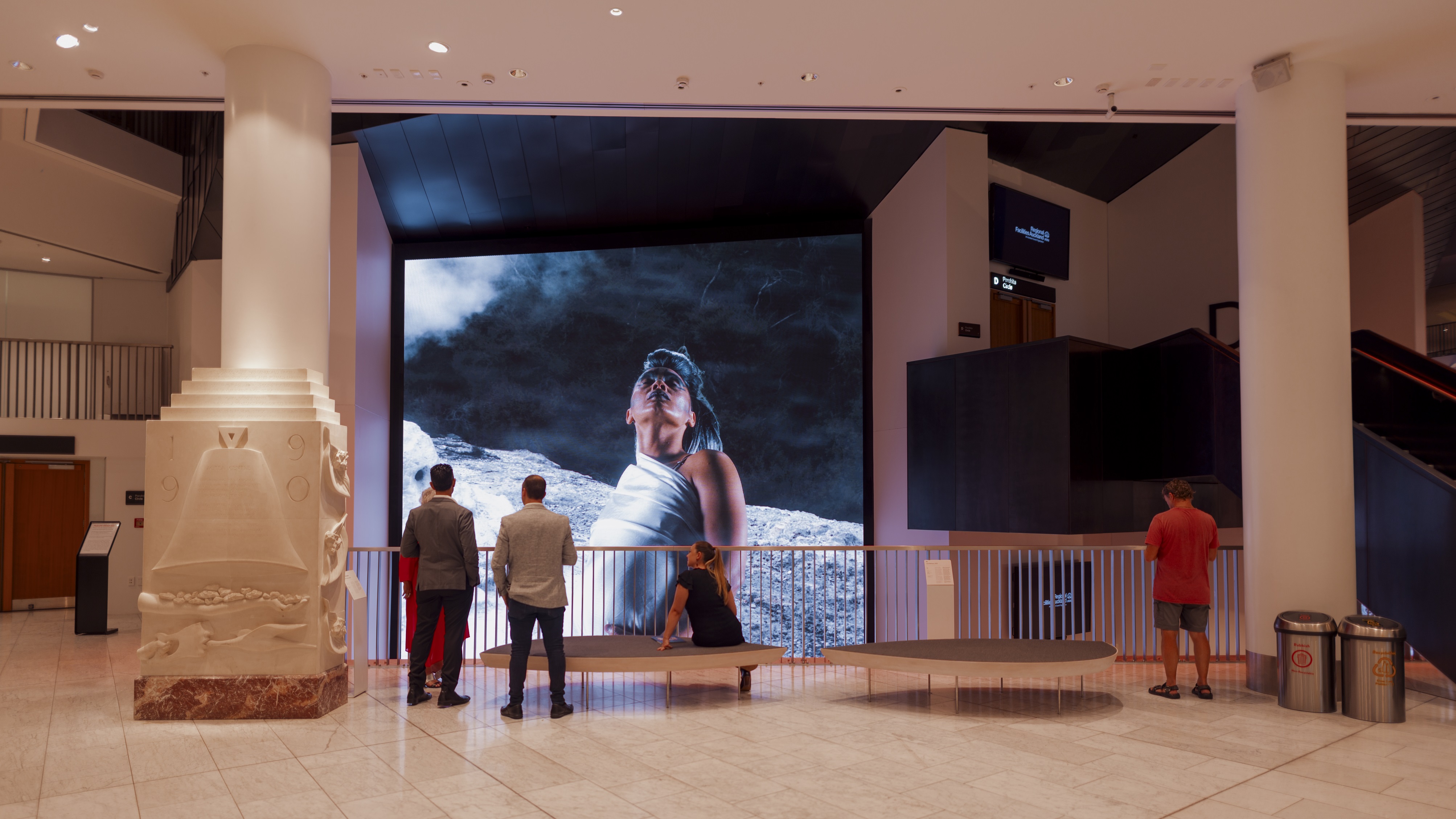 Lisa Reihana's ihi digital artwork at Aotea Centre